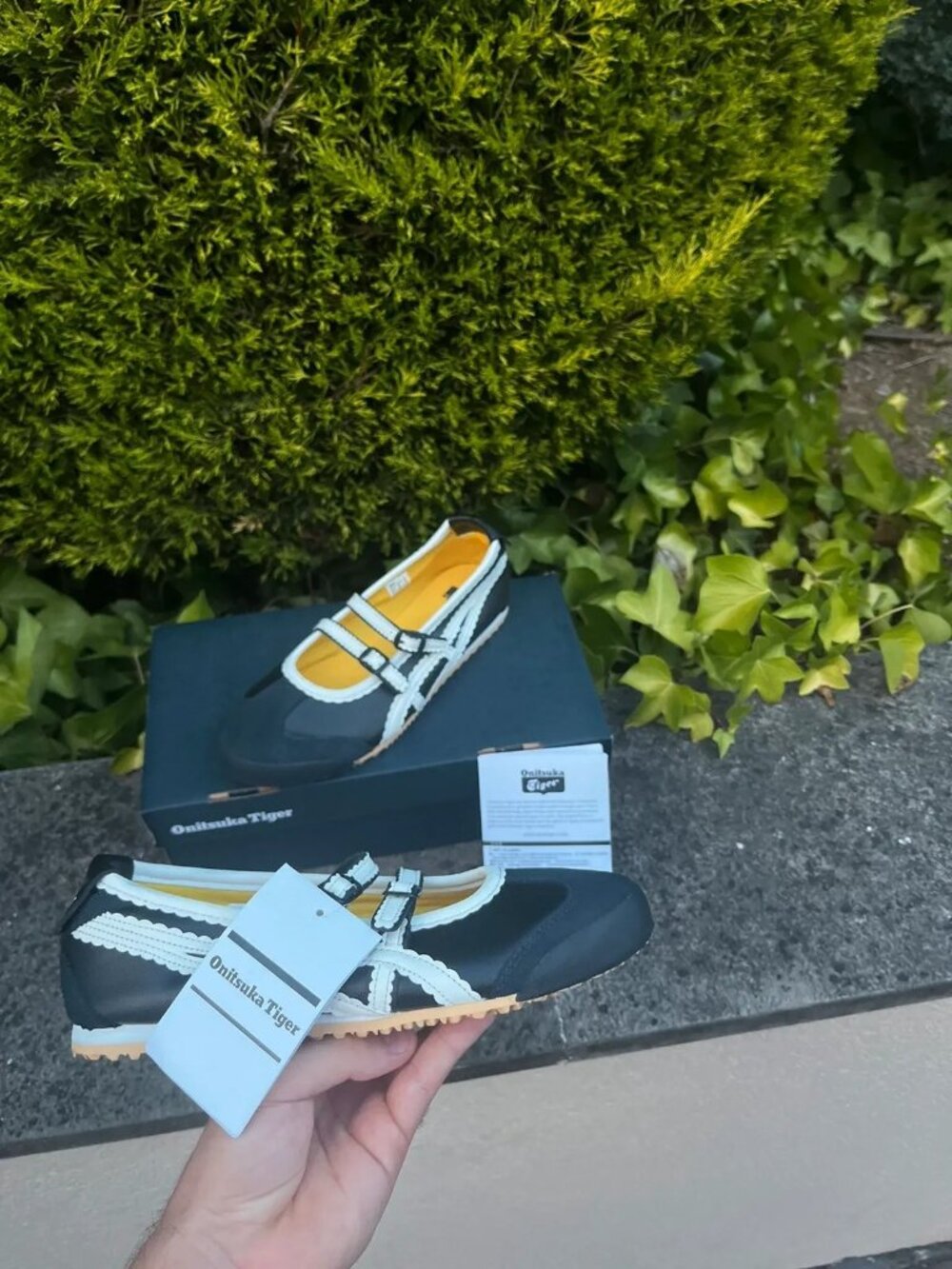 Onitsuka Tiger Mexico 66 TGRS Mary Jane Black White Ballet Sneakers - Picture 5 of 9